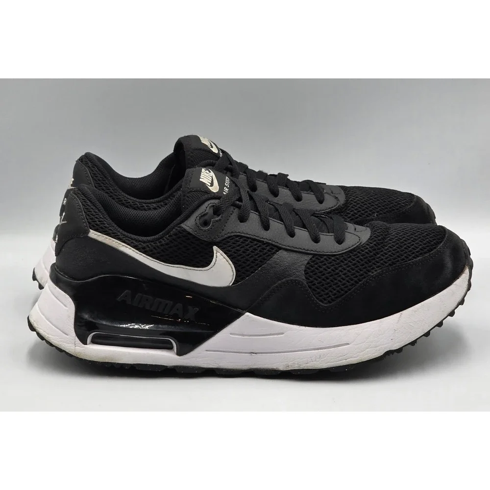 Nike Air Max SYSTM Mens 11.5 Black Grey White Sneakers DM9537-001